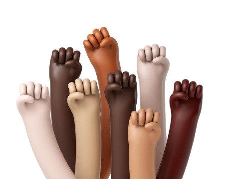 ilustração mãozinhas Rede Antirracista